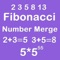 Number Merge Fibonacci 5X5 - Sliding Number Block And Playing The Piano