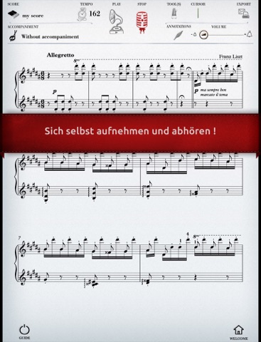 Play Liszt – La Campanella (partition interactive pour piano) screenshot 3