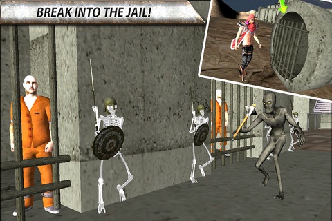 Haunted Zombie Prison Escape Life Down 3D screenshot 3