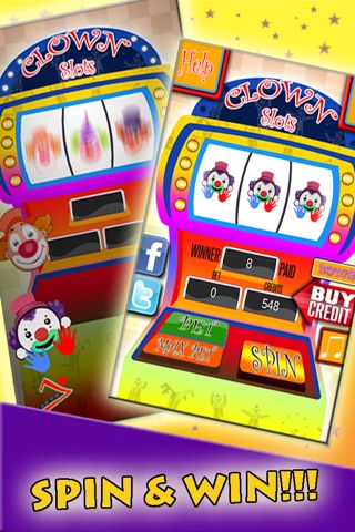 Clown Slots FREE – Spin the Lucky Bonus Casino Wheel, Win the Jackpot, Enjoy Amazing Slot Machine by Goober Fun Apps screenshot 4