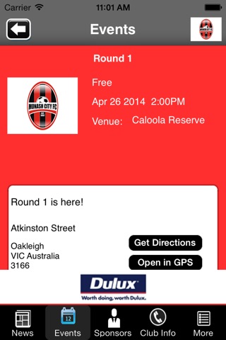 Monash City Football Club screenshot 3