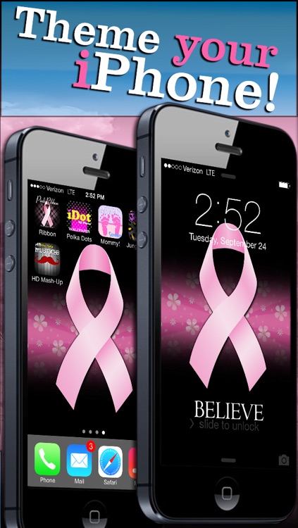 Pink Ribbon (Breast Cancer) Wallpaper FREE! - Backgrounds & Lockscreens screenshot-3