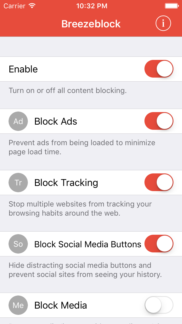 Breezeblock - Block Ads, Reduce Data, Browse Quicker
