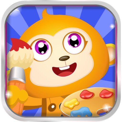 Monkey Learning Forest Icon