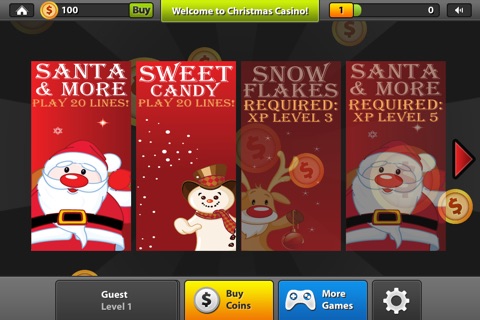 Christmas Casino - Xmas Slot Machine Spin with Holiday Bonus Games screenshot 2