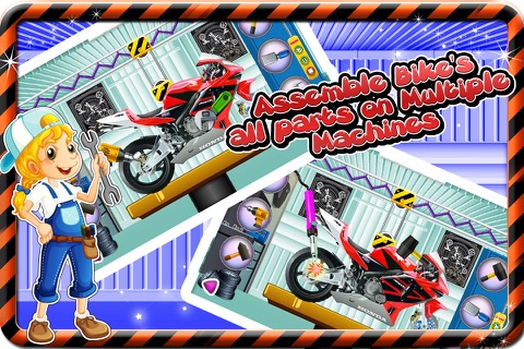 Sports Bike Factory – Build motorcycle in this mechanic garage game for kids screenshot 3