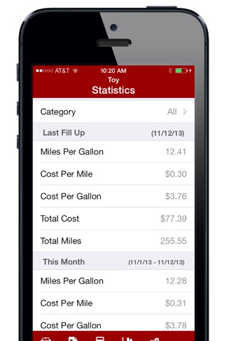 Gas Log - MPG Fuel Calculator screenshot 3