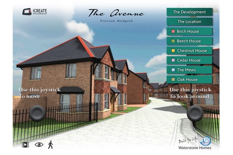 The Avenue, Waterstone Homes, 3D Interactive App screenshot 3
