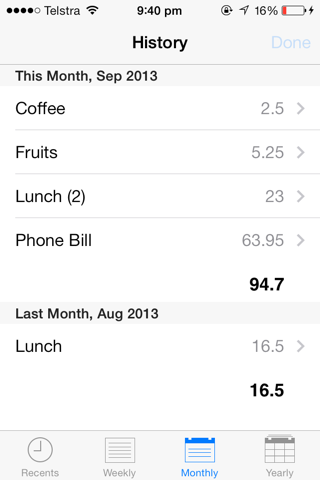 Paper Tally – Really Simple Expense Tracking screenshot 3