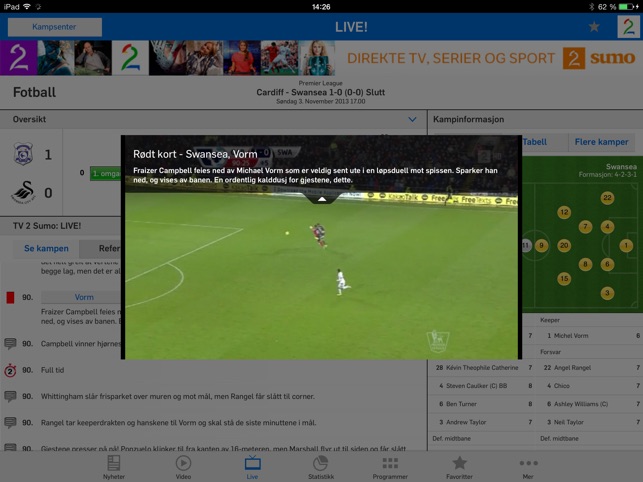 TV 2 Sporten for iPad(圖4)-速報App