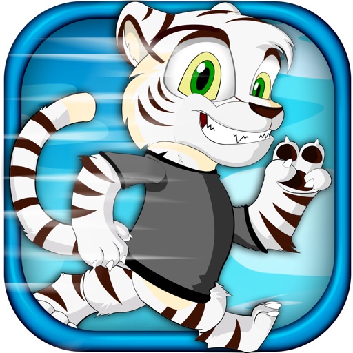 Baby White Tiger Running Dashing Race Pro iOS App