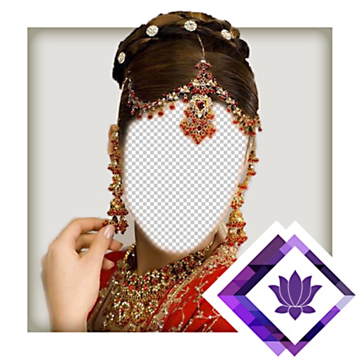 Indian Wedding Bride Hairstyle Photo Montage Frames icon