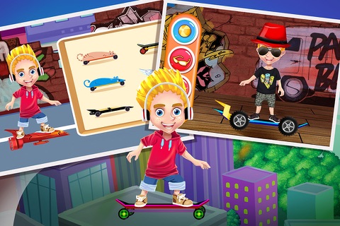 Crazy Skater Kids Speed Race screenshot 4