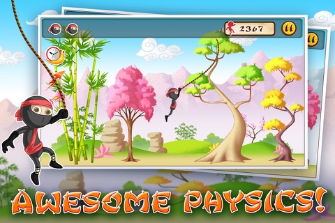 Ninja Jump Kid - Super Fun Stick-man Run Action Game For Kids FREE screenshot 2