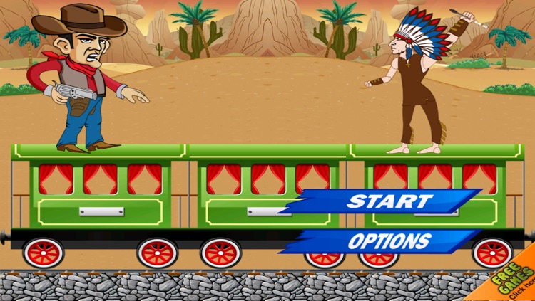 Cowboy & Indian Train Driving Fighting Battle - Express Fast Track Drive Jumping Fight Free screenshot-3