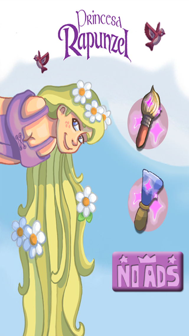 How to cancel & delete paint and discover the princess Rapunzel - Girls coloring game Rapunzel from iphone & ipad 1