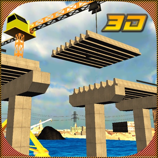 Constructor Bridge Crane Operator 3D Simulator Game icon