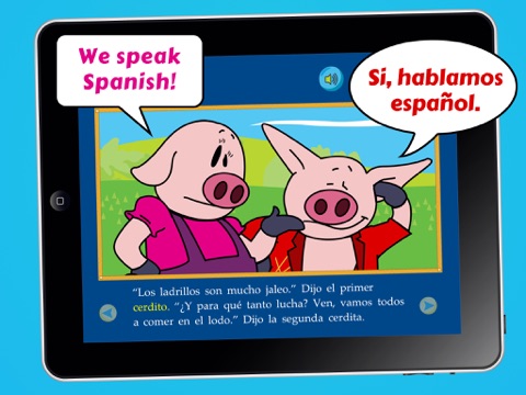 Interactive Children’s Book: Three Little Pigs – Personalized for Your Kids (English-Spanish) screenshot 2