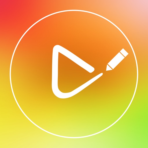 Draw on Video Square FREE - Paint and Drawing Funny Doodles Captions Colors Handwriting and Shapes on Videos for Instagram. icon