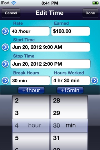 HoursWiz Free - Personal hours keeper, time tracker & timesheet manager screenshot 4