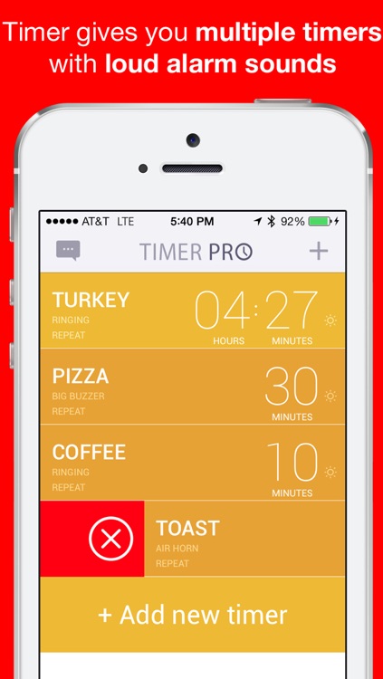 Timer Lite Free Countdown with Multiple Loud Alarm Timers for Everyday Cooking, Fitness, Timeout