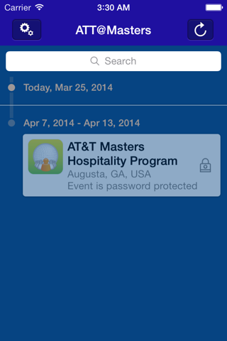 AT&T Masters Hospitality Program screenshot 2