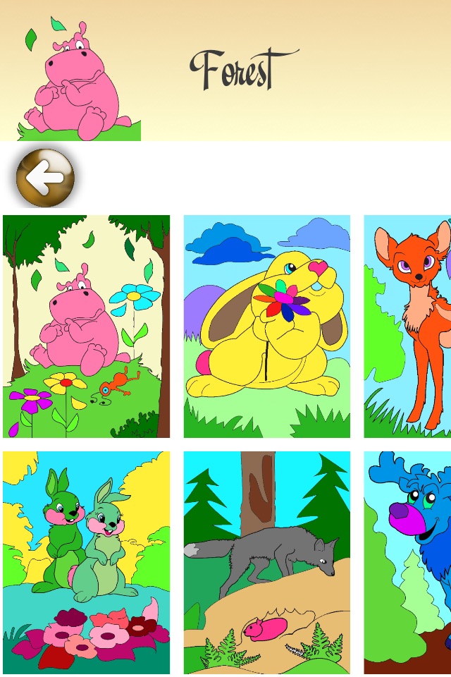 Coloring Pages with Animals for Girls & Boys - Painting Sheets with Tomcat, Hamster & Hippo for Kids screenshot 3