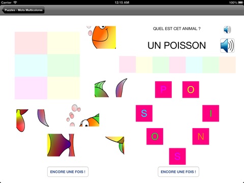 Puzzles + Mots Multicolores screenshot 2