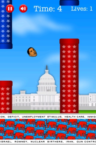 Help the Flappy Flying President Get Ahead Free - Obama Edition screenshot 2