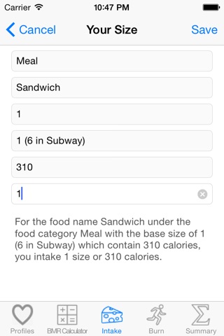 Calorie Calculator US screenshot 2