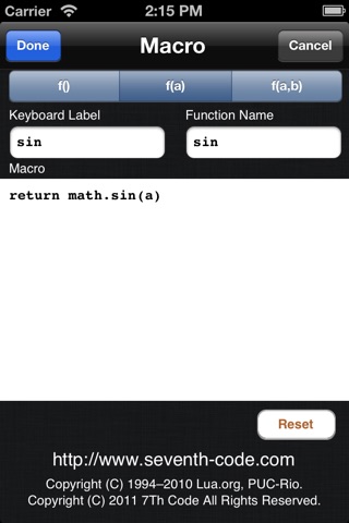 CalcLua  - Progrmmable Calculator screenshot 3