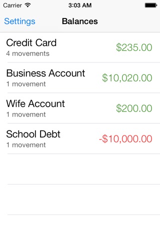 Balances - Simple Expense Tracker screenshot 2