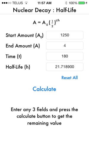 Half-Life Calculator