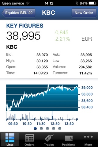 KBC Securities mTrader screenshot 2