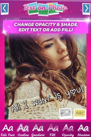 Text on Photo Write on Pics - Caption your Pictures with Girly Pic Editor screenshot 3