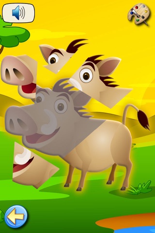 Savanna - Puzzles of Animals for Coloring - Painting Games for Kids - Lite ! screenshot 2