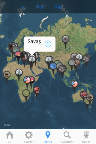 AMZO: a global map based system for reporting aliens, monsters, zombies and other interesting news and events screenshot 3