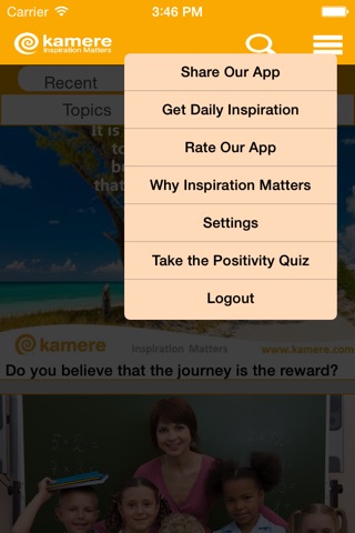 Kamere – Positive, Inspirational Stories and Quotes screenshot 3