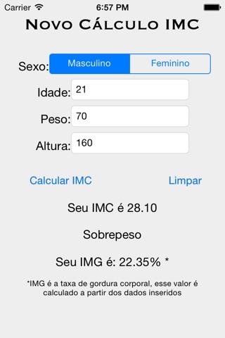 IMC Calc Nova Formula screenshot 2