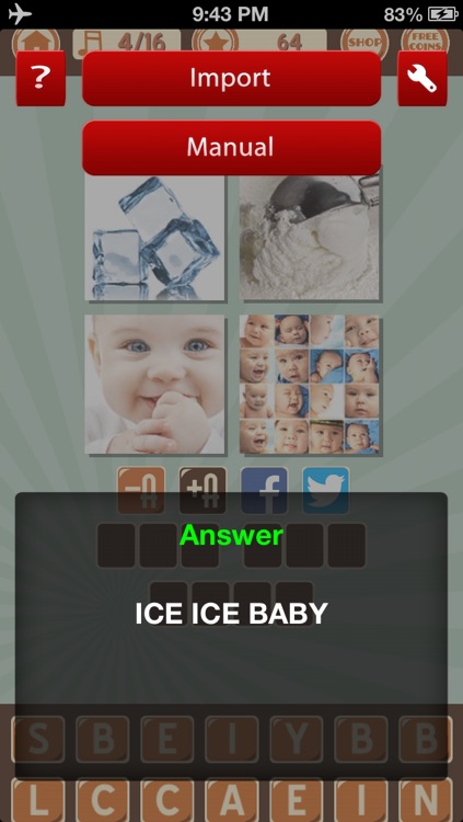 Cheats for "4 Pics 1 Song" - get all the answers now with free auto game import!