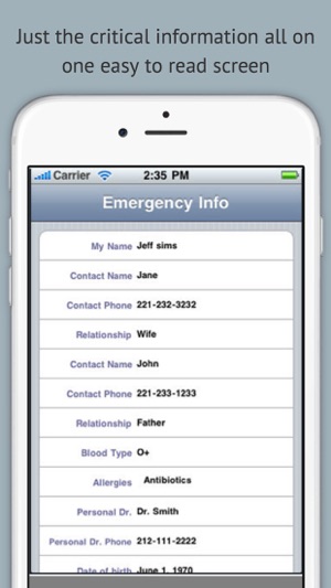 ICE - In Case of Emergency Vital Personal Data(圖1)-速報App