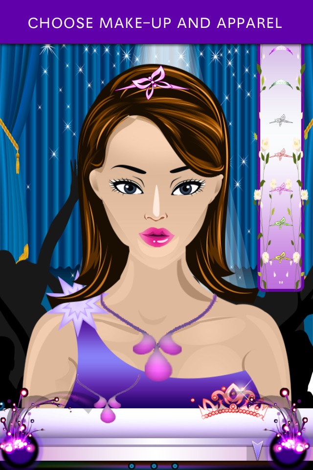 A Celebrity Fashion Dress Up, Makeover, and Make-up Salon Touch Games for Kids Girls screenshot 2