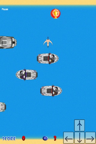 Swim accross the racing boats : the marina center kids game - Free Edition screenshot 4
