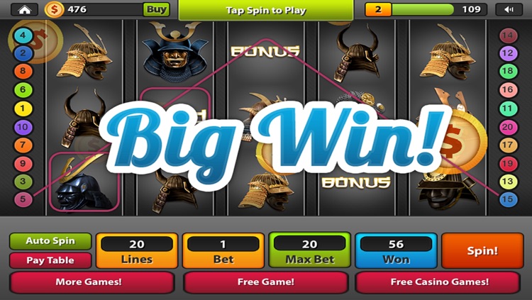 Samurai – Geisha Japan Slots FREE – Spin the Warrior Bonus Casino Wheel , Big Win Jackpot Payout