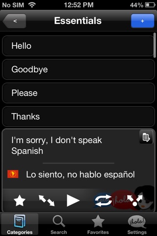 Lingopal Spanish (Latino) LITE - talking phrasebook screenshot 2