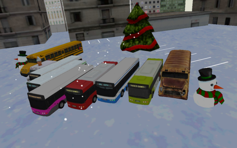 Bus winter parking - 3D game screenshot 3