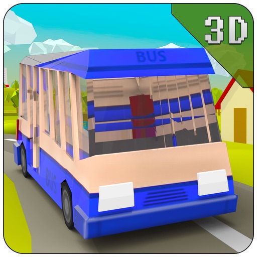 Uphill Bus Driving Mania – Blocky transporter Simulation game