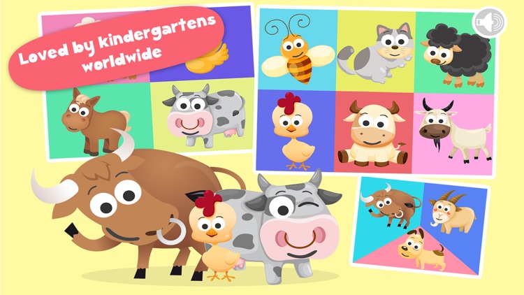 Play with Cartoon Farm Animals - The 1st Sound Game for a toddler and a whippersnapper free