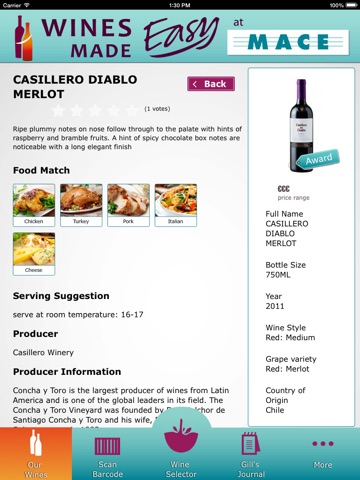 MACE Wine Wizard for iPad screenshot 2