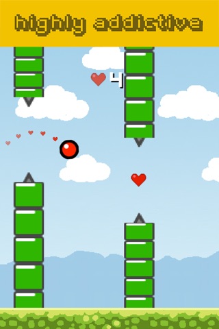 Flying Red Bouncing Ball- Wrecking Spikes screenshot 2